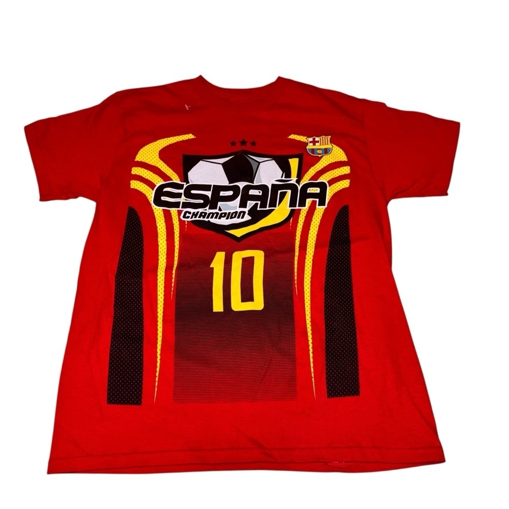 Chill Children's L Large Crewneck T-Shirt Soccer Spain FIFA Short Sleeves NWT